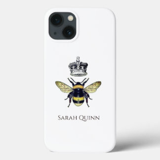 Koningin Bee met haar kroonartistieke illustratie  iPhone 13 Hoesje
