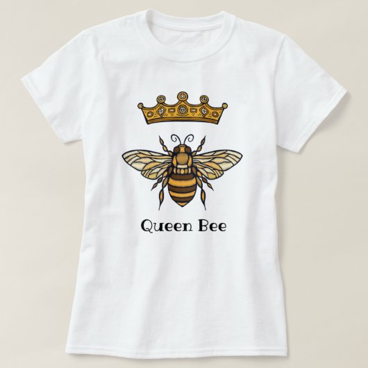 Koningin Bee met Kroon T-shirt (Design voorkant)
