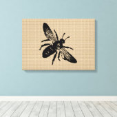 Koningin Bee op doek Canvas Afdruk (Insitu (Houten vloer))