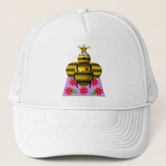 Koningin Bee op een watje Trucker Pet