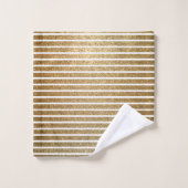 Koningin Bee Stripe met honingraat | Monogram Bad Handdoek (Wasdoekje)