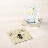  koningin Bee Vierkante Kartonnen Onderzetter (Insitu)