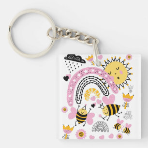 Koningin BEES Cute BFF, Baby Girl, Girly Gifts Pin Sleutelhanger
