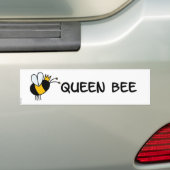 koningin bij bumpersticker (Op auto)