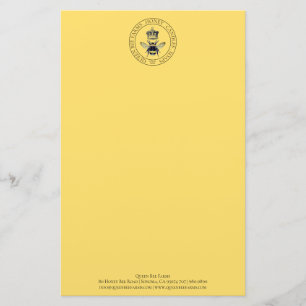 Koningin Bij Farm Imkerij Honing Bedrijfsbriefpapi Briefpapier