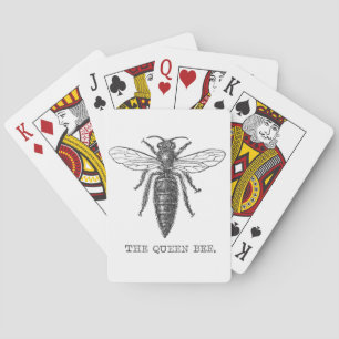 Koningin Bij Insect Antieke Illustratie Pokerkaarten