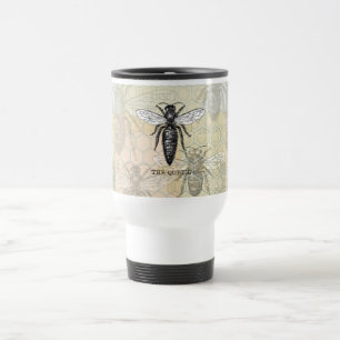 Koningin Bij Insect Antieke Illustratie Reisbeker