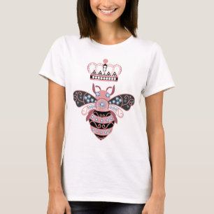 Koningin Bij Met Kroon T-shirt