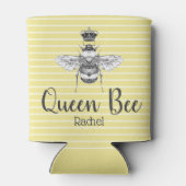  koningin, bijen en stripes | Gepersonaliseerd Blikjeskoeler (Achterkant)