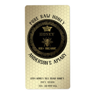  koningin bijenkoningbijen jar bijenkast etiket