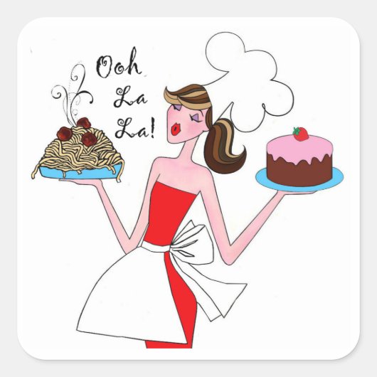 Koningin Chefista! - "Ooh La La La La!" Stickers (Voorkant)