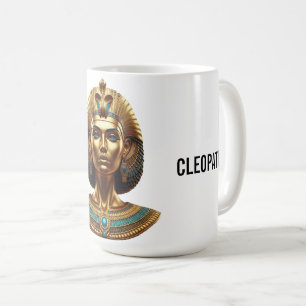 Koningin Cleopatra – Gouden Egyptische Majesteit K Koffiemok