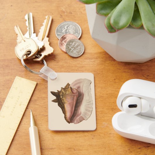 koningin Conch Seashell Shell, zeedier Sleutelhanger (Bureau)