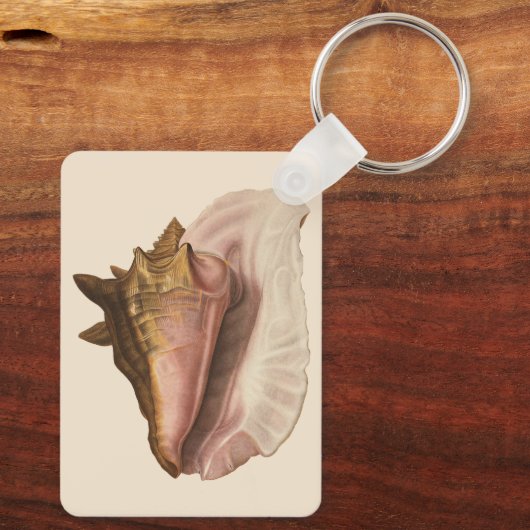  koningin Conch Seashell Shell, zeedier Sleutelhanger (Achterkant)