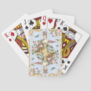 Koningin / dame bloemrijke vrouwelijke speelkaarte pokerkaarten