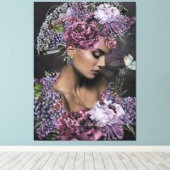 koningin der bloemen canvas afdruk (Insitu (Houten vloer))