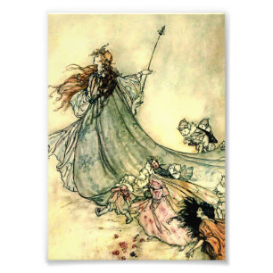 “Koningin der feeën” door Arthur Rackham Foto Afdruk