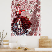 Koningin der Heten (Alice-in-Wonderland) Poster (Keuken)