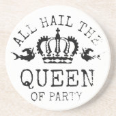 Koningin der Partij Zandsteen Onderzetter (Voorkant)