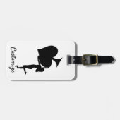 Koningin der Spades Holding Black Ace Thunder_Cove Bagagelabel (Voorkant horizontaal)