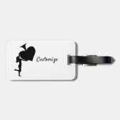 Koningin der Spades Holding Black Ace Thunder_Cove Bagagelabel (Achterkant horizontaal)