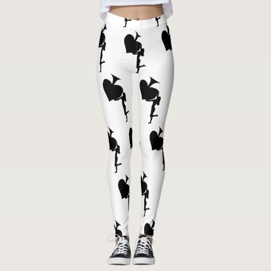 Koningin der Spades Holding Black Ace Thunder_Cove Leggings (Voorkant)