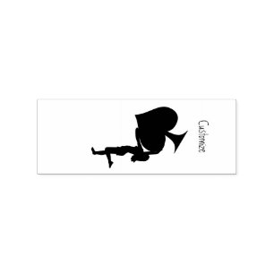 Koningin der Spades Holding Black Ace Thunder_Cove Rubberstempel