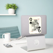 Koningin der Spades Thunder_Cove Sticker (Laptop op bureau)