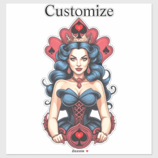 Koningin der Spades Thunder_Cove Sticker (Vel)