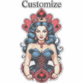 Koningin der Spades Thunder_Cove Sticker (Voorkant)