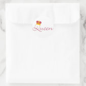 Koningin Design Ronde Sticker (Tas)