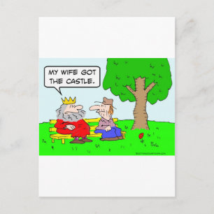 koningin echtscheiding kasteel briefkaart