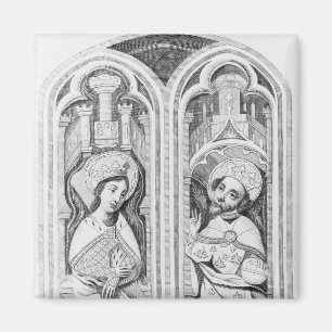 Koningin Eleanor en Henry III, oud gemaakt Magneet