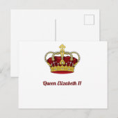koningin Elizabeth 11 Kroon Briefkaart (Voorkant / Achterkant)