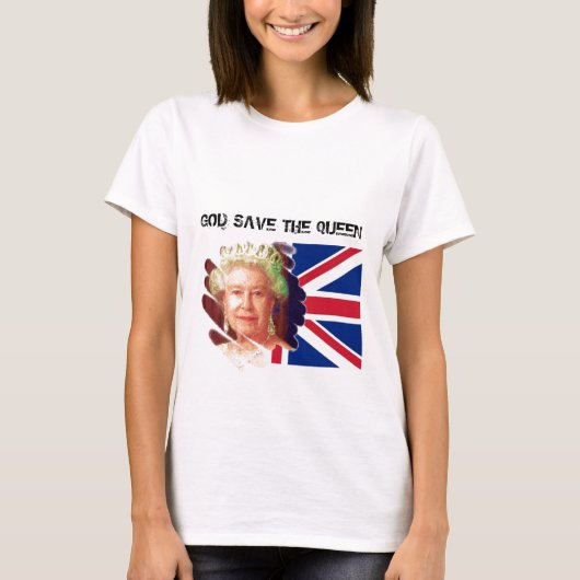 koningin elizabeth 2 t-shirt (Voorkant)