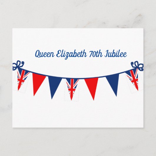 koningin Elizabeth 70th Jubilee Briefkaart (Voorkant)