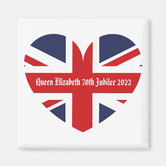 koningin Elizabeth 70th Jubilee Magneet (Voorkant)