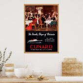  koningin Elizabeth Cunard Lines Travel Poster (Keuken)