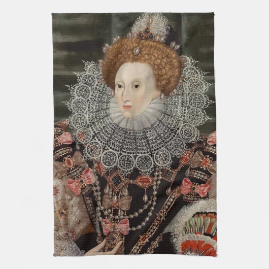 Koningin Elizabeth de 1ste Towel Theedoek (Verticaal)