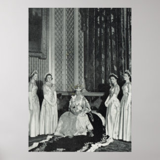 koningin Elizabeth en haar aanhangers Poster