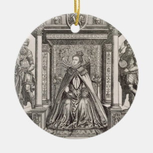 Koningin Elizabeth I (1533-1603) als Patron of Geo Keramisch Ornament