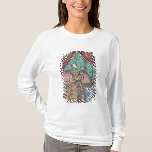 koningin Elizabeth I bij Prayer, frontispiece T-shirt (Voorkant)