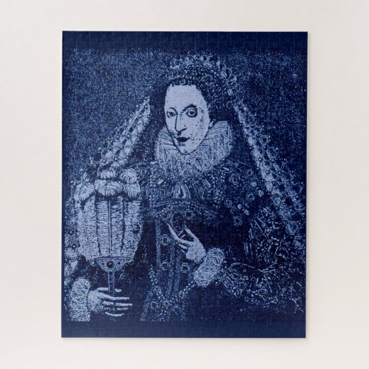 koningin Elizabeth I blauw Legpuzzel (Verticaal)