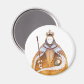 koningin Elizabeth I - historische illustratie Magneet (Voorkant / Achterkant)