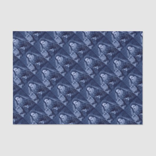 koningin Elizabeth I in blauwe letters Tissuepapier (Voorkant)