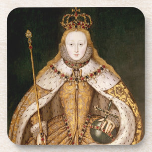 koningin Elizabeth I in Coronation Robes Bier Onderzetter