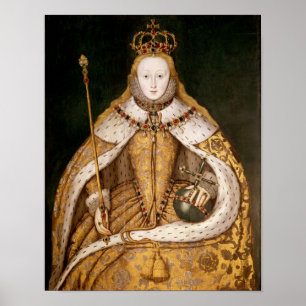 koningin Elizabeth I in Coronation Robes Poster