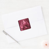 koningin Elizabeth I in roze Vierkante Sticker (Envelop)