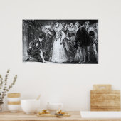 Koningin Elizabeth I Knighing Francis Drake Poster (Keuken)