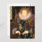 Koningin Elizabeth I - Rottweiler Briefkaart (Voorkant / Achterkant)